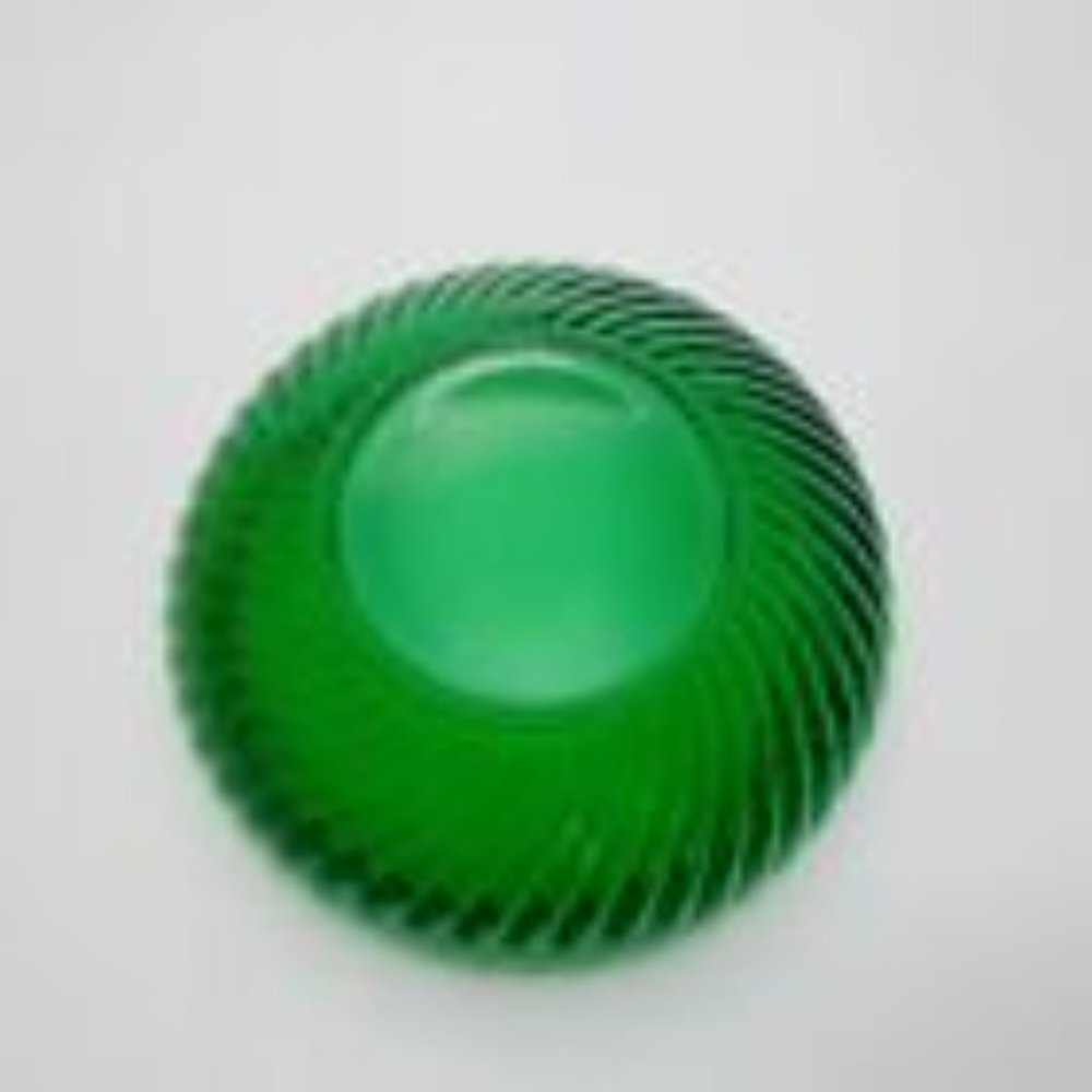 Anchor Hocking Forest Green Glass Candy Serving Bowl Swirl Pattern Vintage 6.5” - Picture 8 of 10